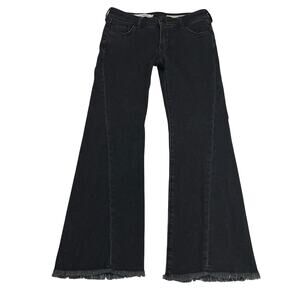 Pilcro and the Letterpress High-Rise Flare Seamed Leg Black Jeans Size 26